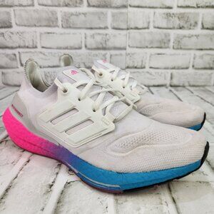 Adidas Ultra Boost 22 Team Shock Women Size 10 Pink Bright Blue Running Athletic